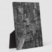 Schwarz-weiß Red New York City Skyline Fotoplatte (Seite)