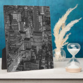 Schwarz-weiß Red New York City Skyline Fotoplatte (Seite)