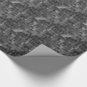 Schwarz-weiß Red New York City Skyline Geschenkpapier (Ecke)