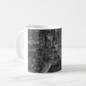 Schwarz-weiß Red New York City Skyline Kaffeetasse (Vorderseite Links)