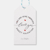 Schwarz-weiß Red Simple Minimalistische Liebe Vale Geschenkanhänger (Vorderseite)