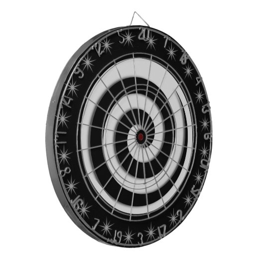 Schwarz-Weiß-Regelung Dartscheibe (Vorderseite Links)