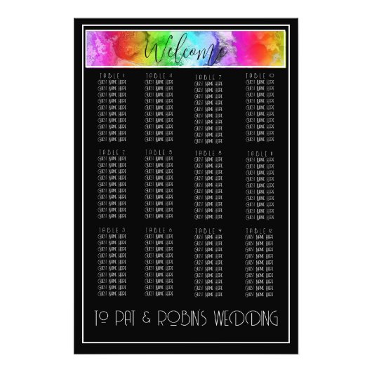 Schwarz-Weiß-Regenbogen-Farbtafel Fotodruck (Vorne)