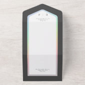 Schwarz-Weiß-Regenbogen Modernes Abendessen All In One Einladung (Außenbereich)