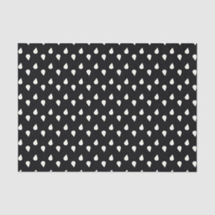 Schwarz-Weiß-Regentropfen Seidenpapier