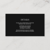 Schwarz/Weiß-Registrierungskarte für Geschenke Begleitkarte (Vorderseite)