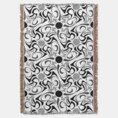 Schwarz-Weiß-Reis-Körner-Muster Decke (Vorderseite Vertikal)