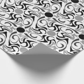 Schwarz-Weiß-Reis-Körner-Muster Geschenkpapier (Ecke)