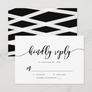 Schwarz & Weiß Relax Script Kindly Antwort