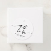 Schwarz-Weiß Relax Script Mint to Be Wedding Geschenkanhänger (Beispiel)