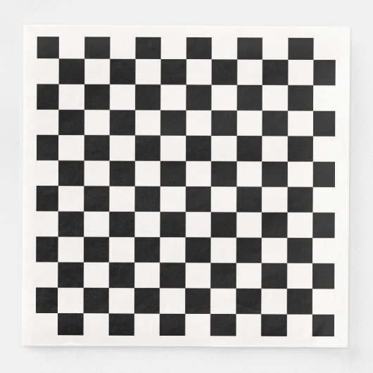 Schwarz-Weiß-Rennen Serviette (Vorderseite)