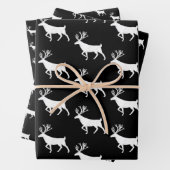 Schwarz-Weiß-Rentier Geschenkpapier Set (Beispiel)