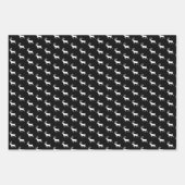 Schwarz-Weiß-Rentier Geschenkpapier Set (Vorderseite 3)