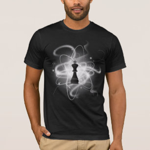 Schwarz-Weiß-Retro-Atomschachstück - König T-Shirt