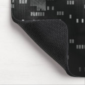 Schwarz-Weiß-Retro-City-Skyline Mousepad (Ecke)