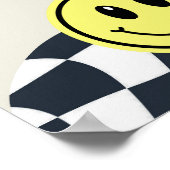 Schwarz-Weiß-Retro Danke für das Kickin-Lebensmitt Poster (Ecke)