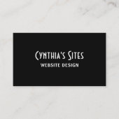 Schwarz-Weiß-Retro-Fett Visitenkarte (Vorderseite)