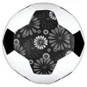 Schwarz-Weiß-Retro-Floral Fußball (Gedreht)