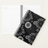 Schwarz-Weiß-Retro-Floral Planer (Anzeige)