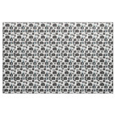 Schwarz-Weiß-Retro-Fotograf-Kameratyp Stoff (Fat Quarter (45,7 x 55,9 cm))