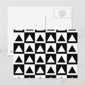 Schwarz-Weiß-Retro-Geometrien Postkarte (Vorne/Hinten)