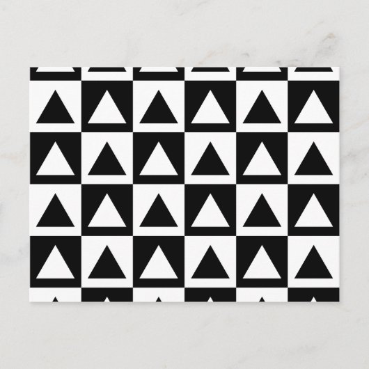 Schwarz-Weiß-Retro-Geometrien Postkarte (Vorderseite)