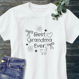 Schwarz-Weiß-Retro-Handzeichnung Beste-Oma-aller-Z T-Shirt