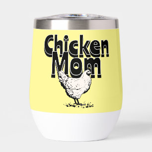 Schwarz-weiß-retro-Huhn-Mama-Personalized