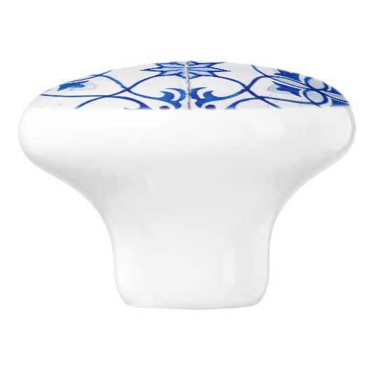 Schwarz-Weiß-Retro-Look Keramikknauf (Seitenansicht)