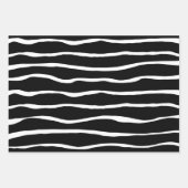 Schwarz-Weiß-Retro-Mod-Muster Geschenkpapier Set (Vorderseite 3)