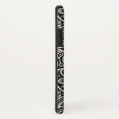 Schwarz-Weiß-Retro-Paisley-Muster Case-Mate iPhone Hülle (Hinten/Rechts)