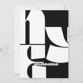 Schwarz-Weiß-Retro-Party Einladung (Vorderseite)