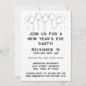 Schwarz-Weiß-Retro-Party Einladung (Rückseite)