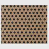 Schwarz-Weiß-Retro-Polka-Dot-Wrapping-Papier Geschenkpapier (Flach)