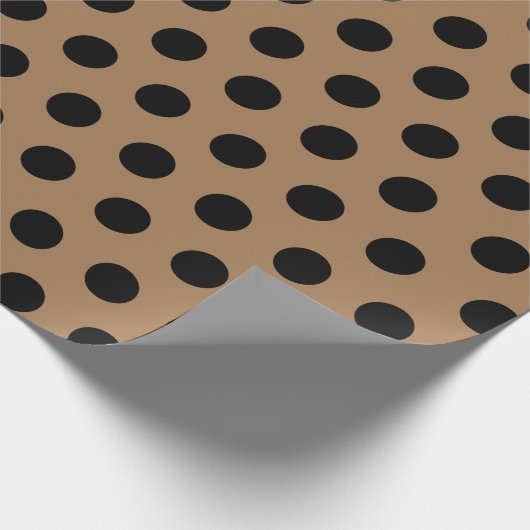 Schwarz-Weiß-Retro-Polka-Dot-Wrapping-Papier Geschenkpapier (Ecke)