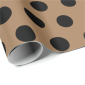 Schwarz-Weiß-Retro-Polka-Dot-Wrapping-Papier Geschenkpapier (Rolleneckpunkt)