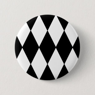 Schwarz-Weiß-Retro-Prüfmuster Button
