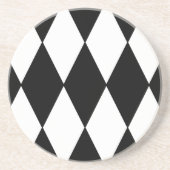 Schwarz-Weiß-Retro-Prüfmuster Getränkeuntersetzer (Vorne)