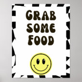 Schwarz-Weiß-Retro schnappen sich ein paar Lebensm Poster (Vorne)