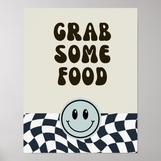 Schwarz-Weiß-Retro schnappen sich ein paar Lebensm Poster (Vorne)