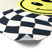 Schwarz-Weiß Retro schnappen sich ein paar Snacks  Poster (Ecke)