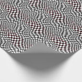 Schwarz-Weiß-Retro-verzerrt Geschenkpapier (Ecke)