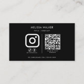 Schwarz-Weiß-Retro-Visitenkarte Visitenkarte (Vorderseite)