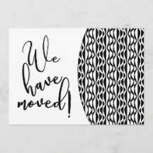 Schwarz-Weiß-Retro-Wellenmuster "Wir haben uns bew