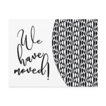 Schwarz-Weiß-Retro-Wellenmuster "Wir haben uns bew