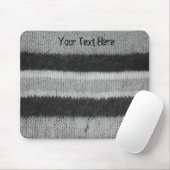 Schwarz-Weiß Retrostil gestrickt Mousepad (Mit Mouse)