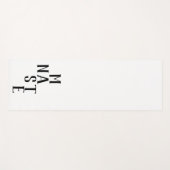 Schwarz-Weiß-reversible Namaste Yogamatte (Vorderseite (Horizontal))