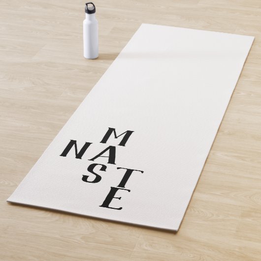 Schwarz-Weiß-reversible Namaste Yogamatte (Beispiel)