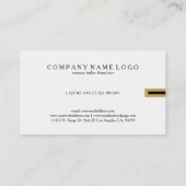 Schwarz-Weiß-reversible Touch von Gold-Glitzer Visitenkarte (Rückseite)