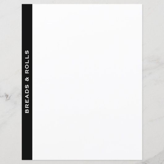 Schwarz-Weiß-Rezept | Breads & Rolls (Rückseite)